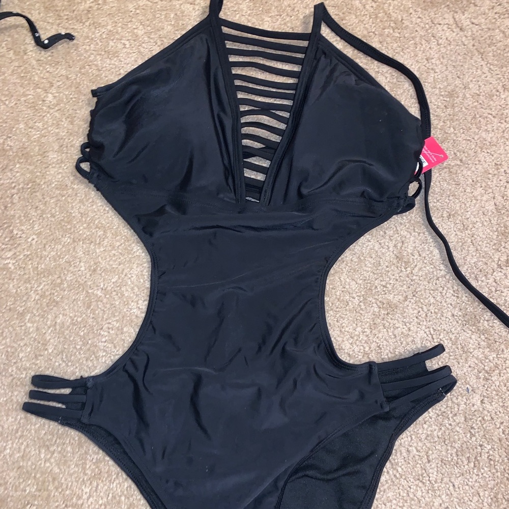Black NWT strappy bathing suit